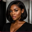 Sleek black bob